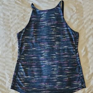 Prana High Neck Low Back Women's Patterned Tank Top